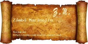 Zámbó Marinella névjegykártya